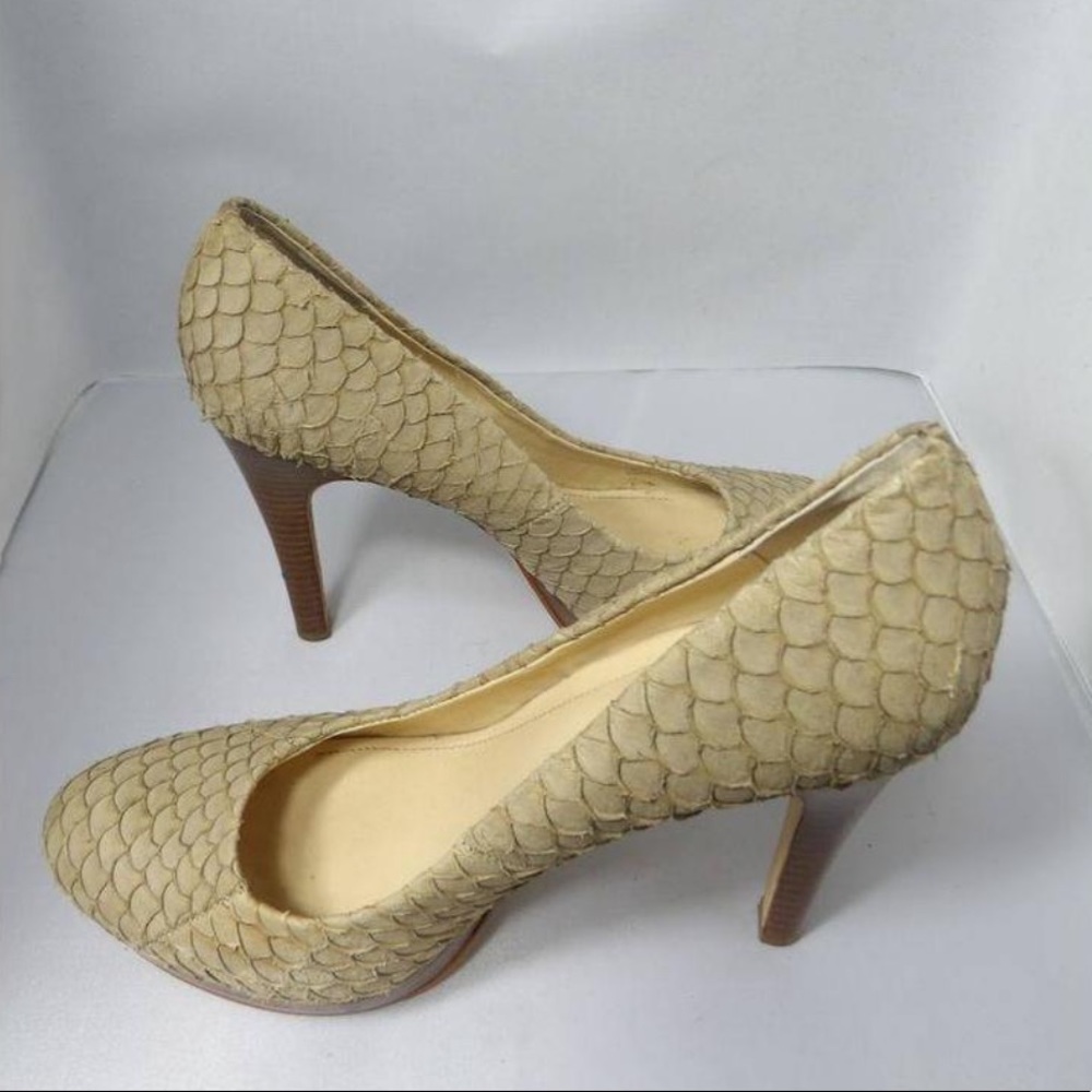 Calvin Klein Fish Scale Pattern Round Toe Heels - image 1